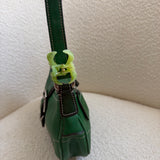Rare Coach Green Leather Demi Hamptons Buckle Bag