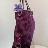 Coach Purple Op Art Ashley Carry-All Bag