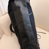 Black Balenciaga Mesh Calfskin Palladium Hardware City Bag