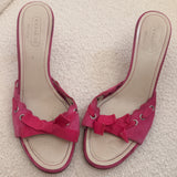 Coach Pink Bow Kitten Heels (8.5)