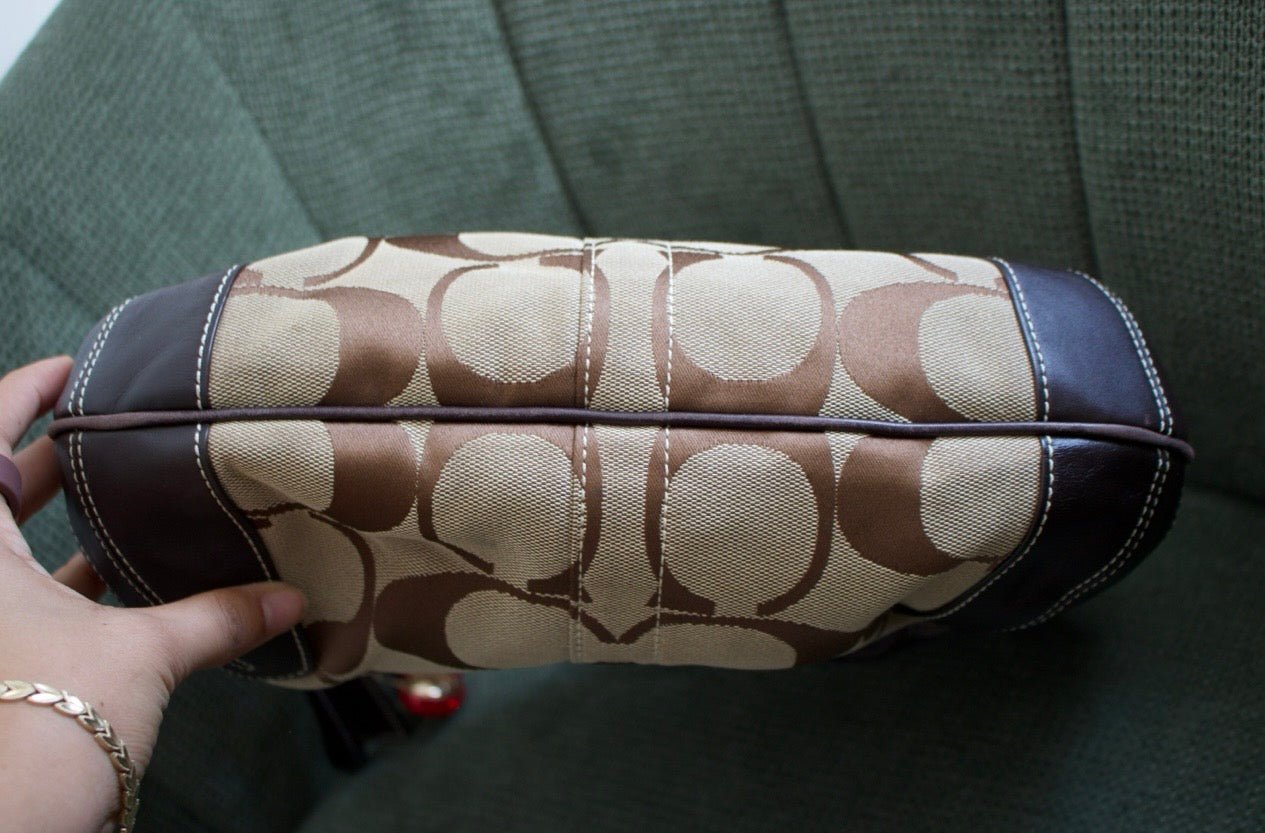 Coach Brown Signature Ergo Bag