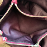 Coach Beige Signature Tote Bag with Pink Trim