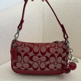 Coach Red Signature Demi Hamptons Bag