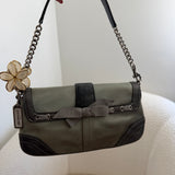 Coach Grey Swarovski Satin Bag