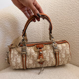 White Dior Romantique Mini Barrel Bag