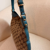 Teal Gucci Horsebit Shoulder Bag