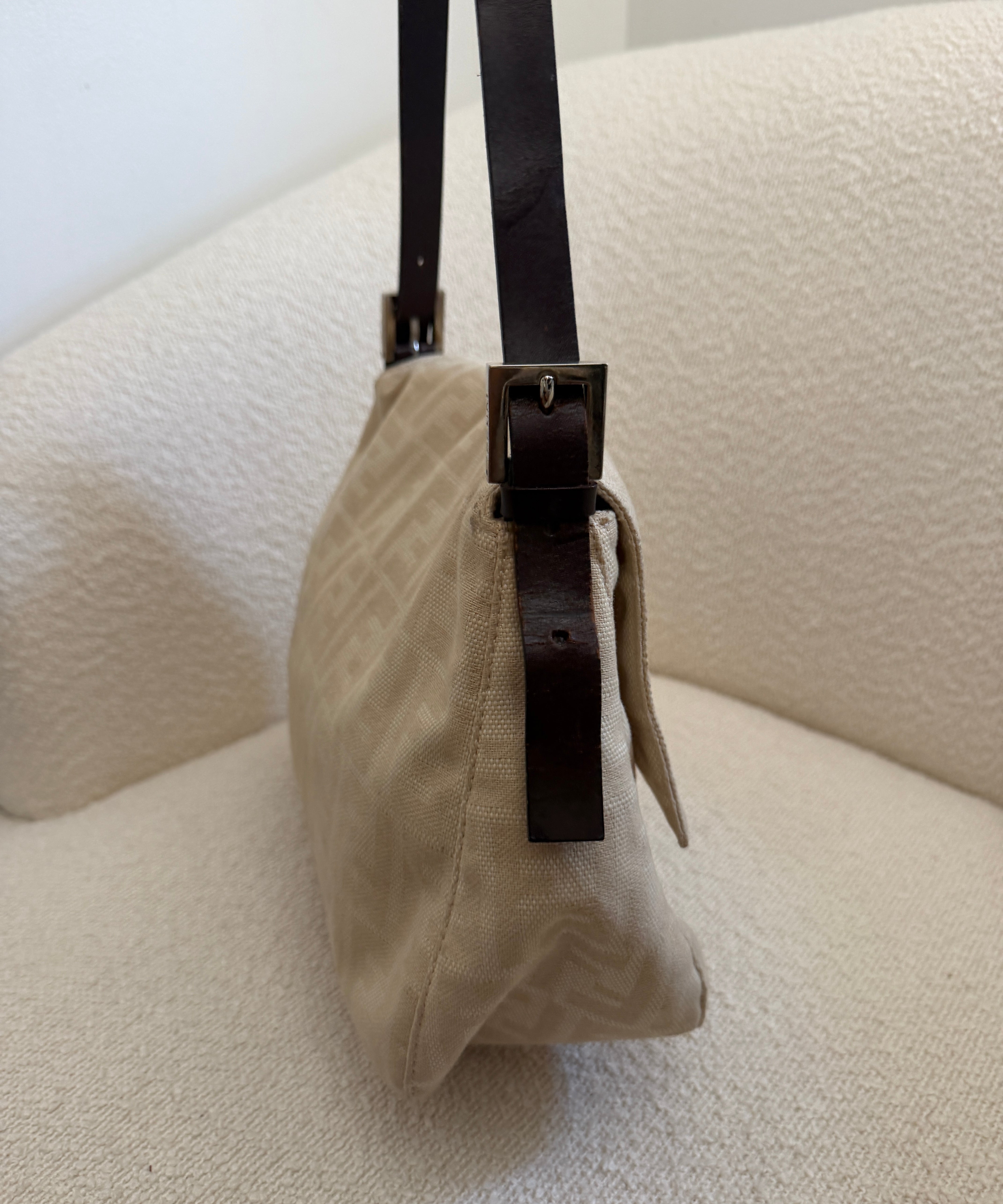 Fendi Signature Beige Mamma Baguette Bag