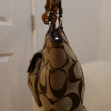 Coach Brown Signature Leah Tote Bag