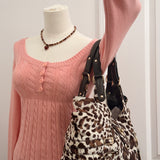 Jimmy Choo Leopard Pony Hair Buckle Bag