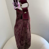 Purple Coach Signature Shoulder Bag