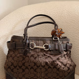 Coach Brown Signature Hamptons Carry-All Bag