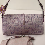 Coach Lilac Purple Optic Lurex Shoulder Bag Set