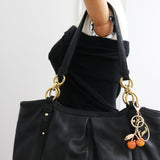Coach Black Leather Tote Bag
