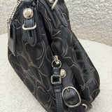 Coach Black Optic Print Maggie Bag