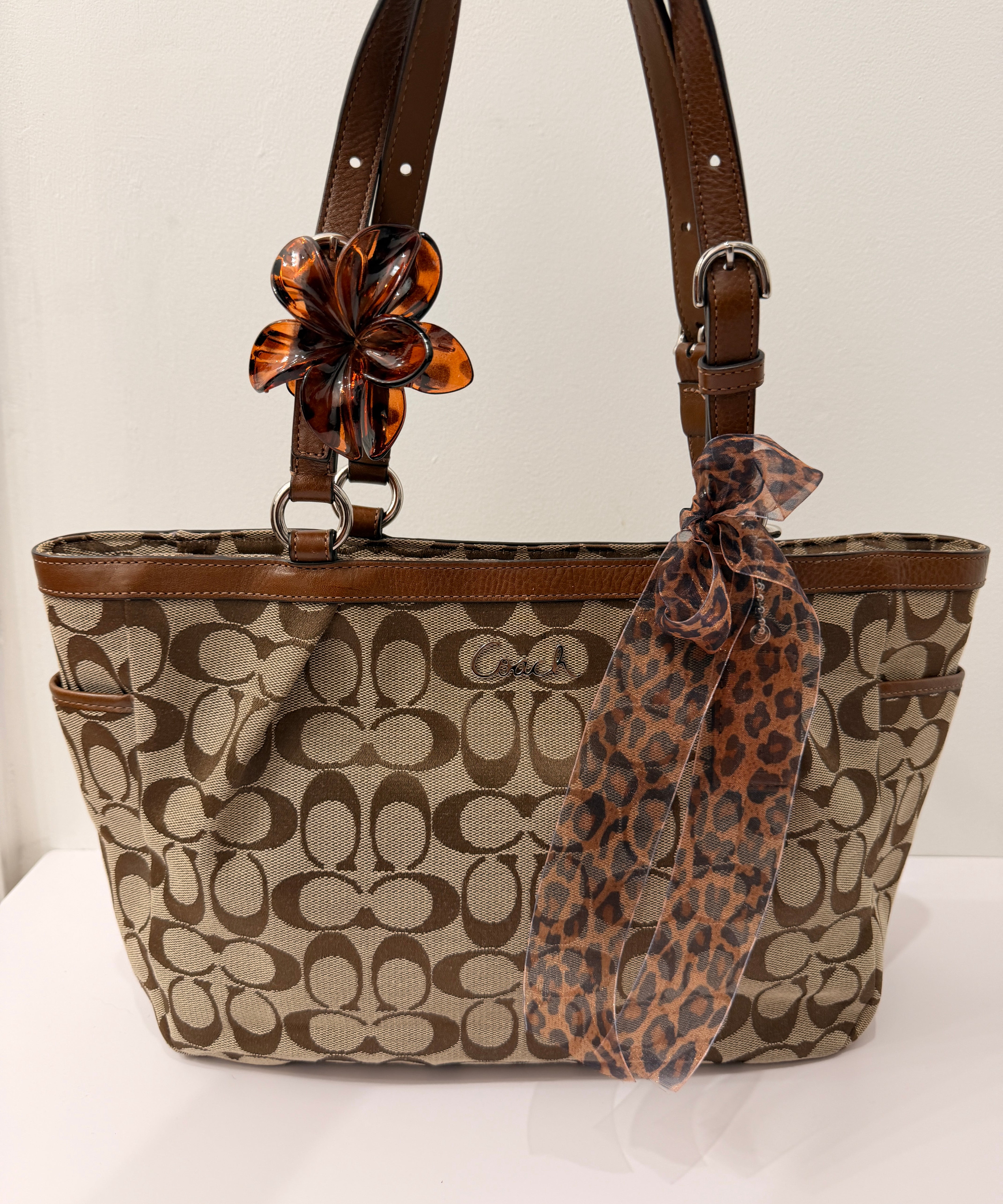 Coach Brown Signature Gallery Tote Bag