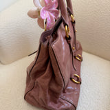 Miu Miu Mauve Pink Vitello Shine Leather Tote Bag