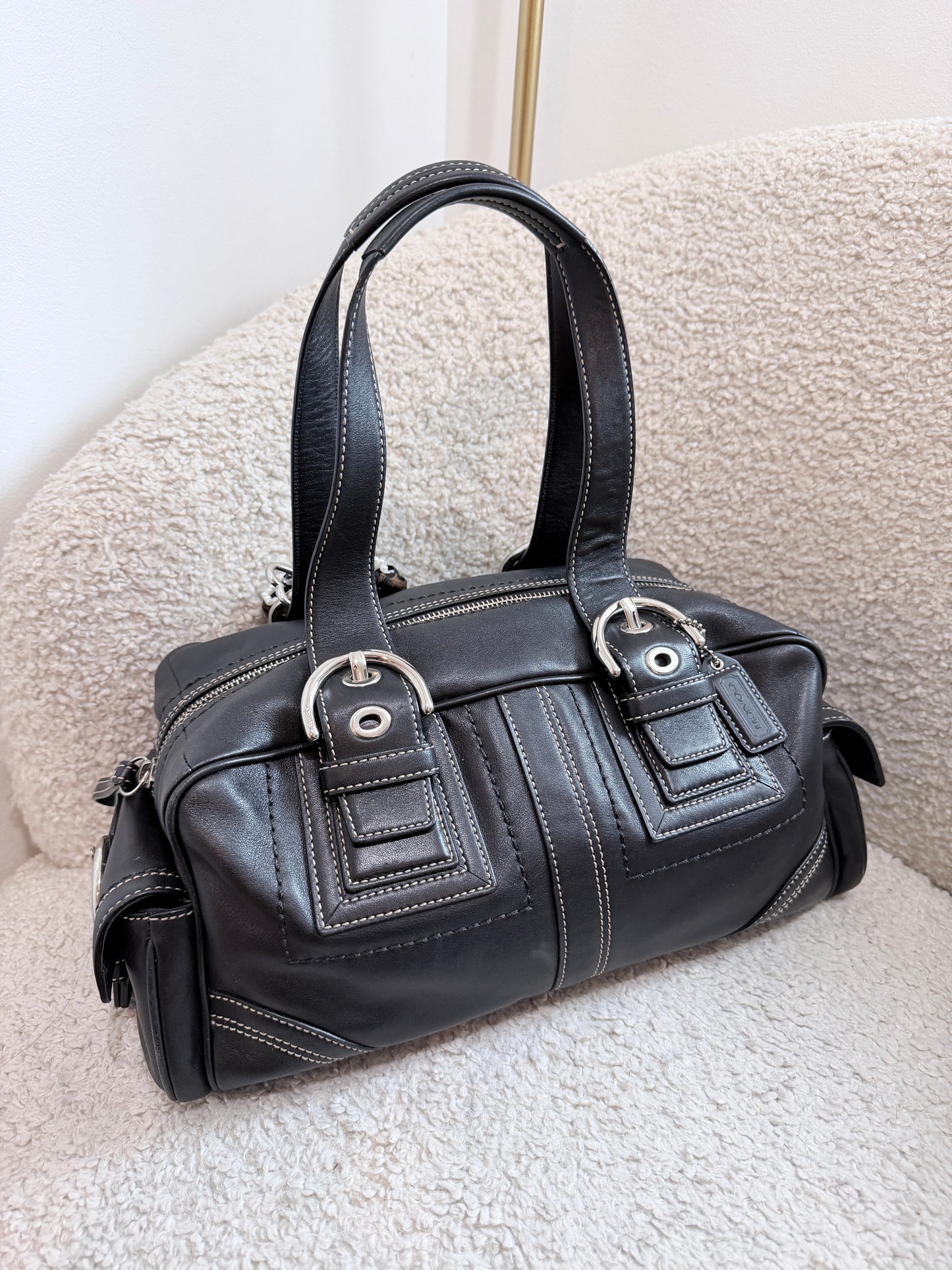 Black Coach Signature Soho Satchel Bag