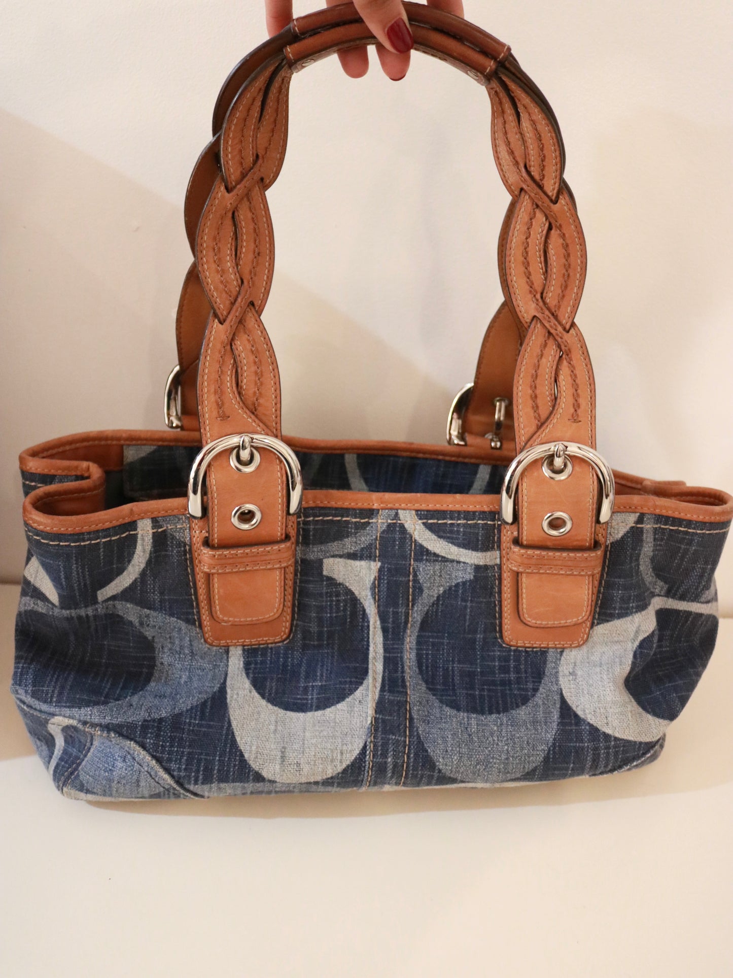 Rare Coach Denim Tote Bag