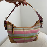 Coach Stripe Mini Hobo Bag