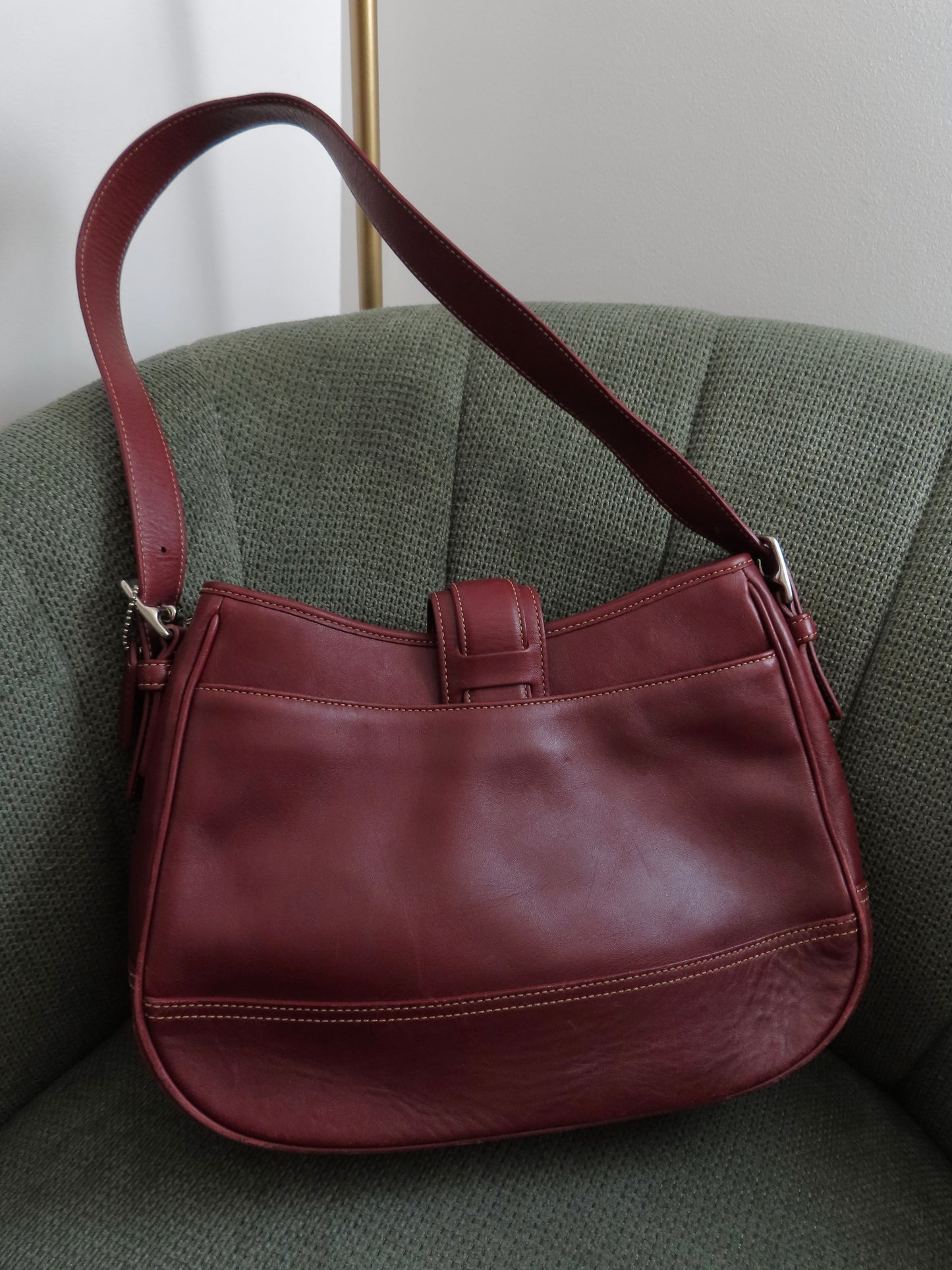 Coach Burgundy Hamptons Hobo Bag