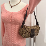 Fendi Signature Brown Baguette Bag