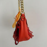 Rare Coach Orange Fringe Shoulder Bag