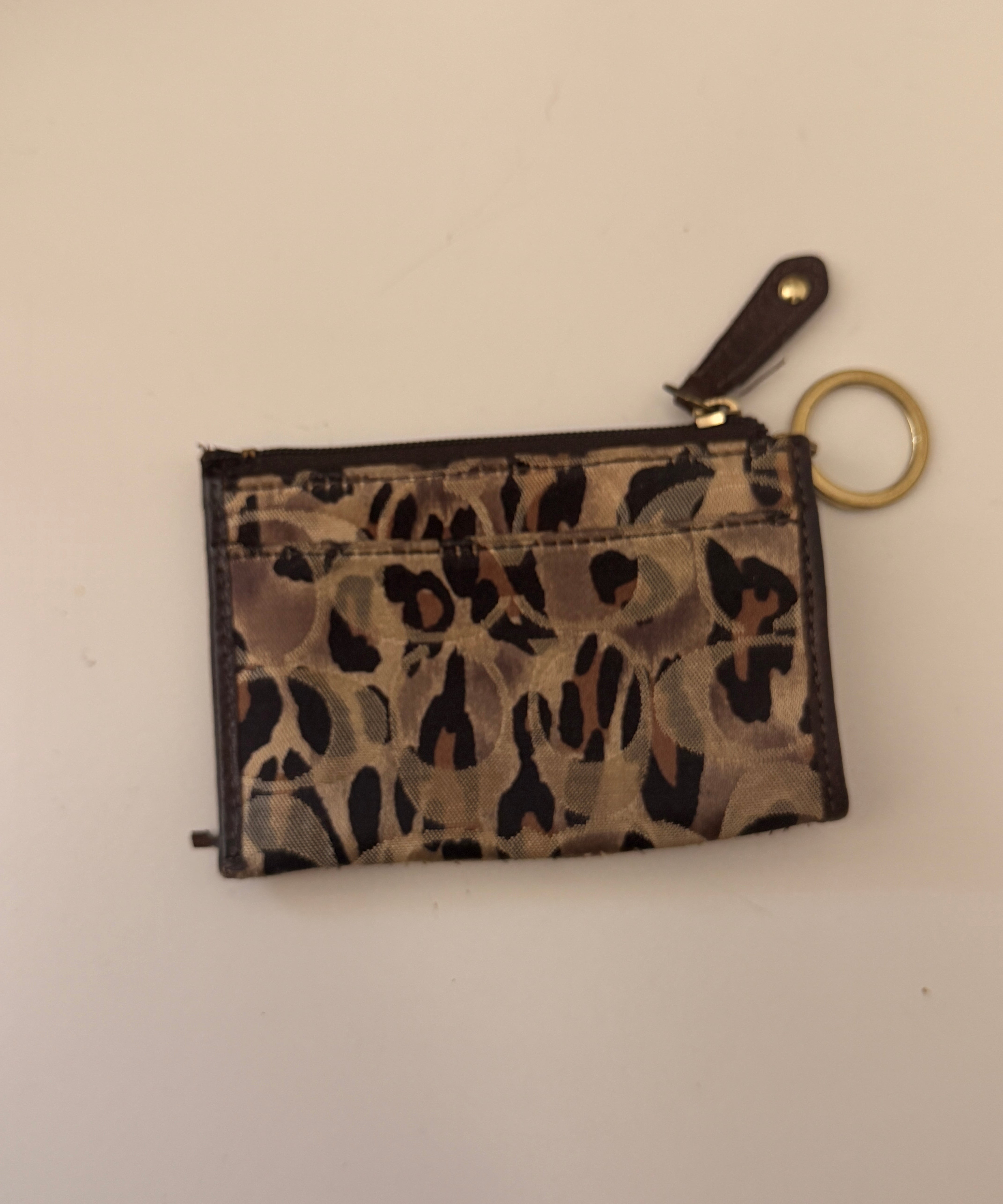 Coach Brown Leopard Print Wallet