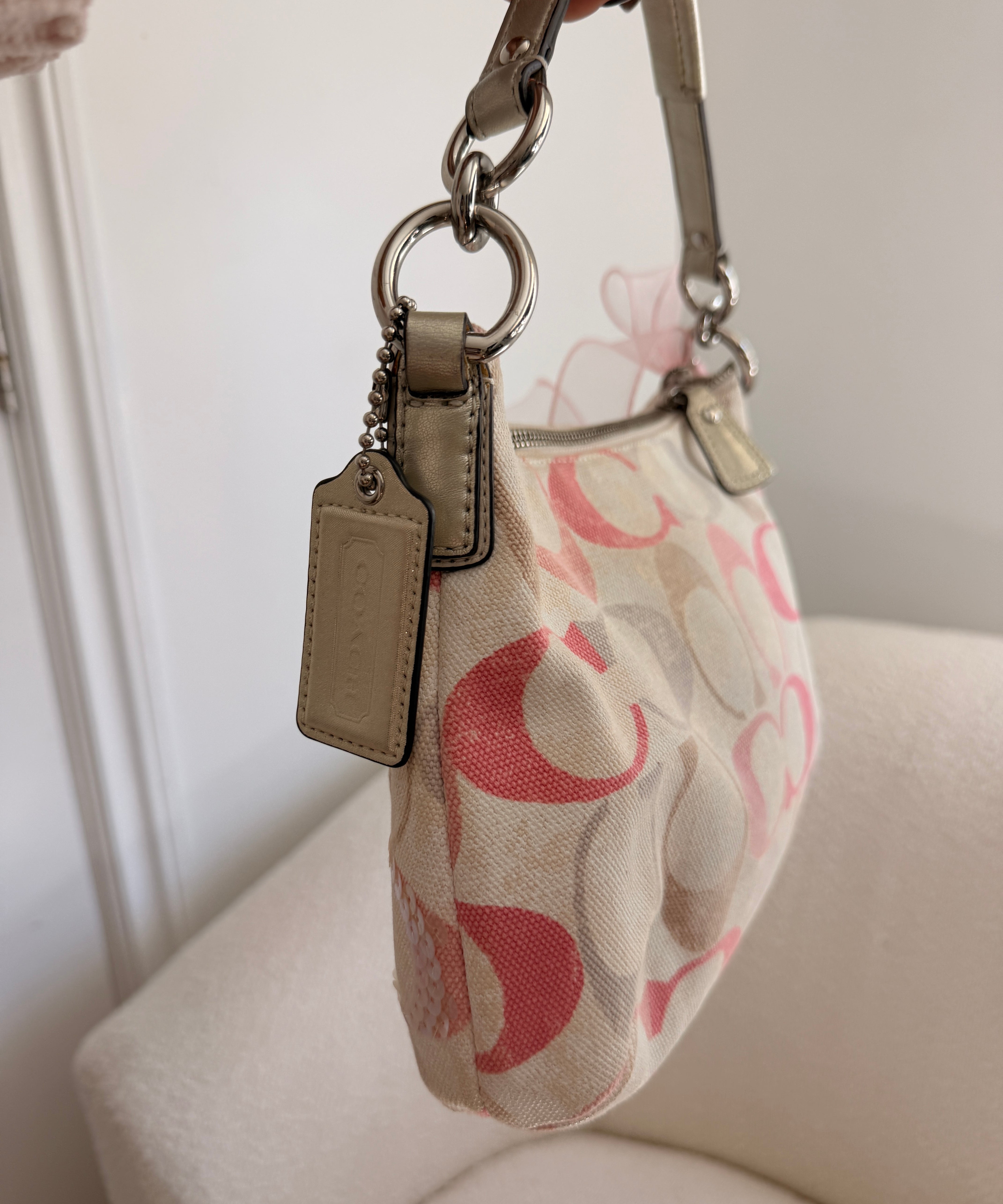 Coach Pink Optic Kristen Shoulder Bag
