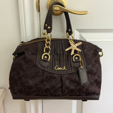 Brown Coach Signature Sabrina Madison Bag