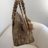 Beige Dior Romantique Trotter Hand Bag