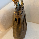 Coach Gold Signature Pleated Hobo Bag