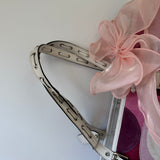 Coach Pink Optic Suede Gallery Tote Bag