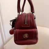 Coach White Mini Boston Satchel Bag