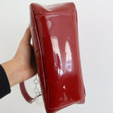 Burgundy Coach Patent Mini Bag