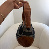 Rare Coach Denim Signature Ergo Hobo Bag