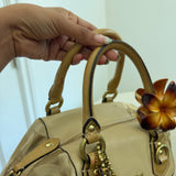 Beige Coach Signature Op Art Sabrina Madison Bag