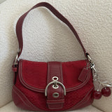 Coach Canvas Red Mini Soho Bag