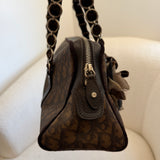 Brown Dior Romantique Trotter Hand Bag