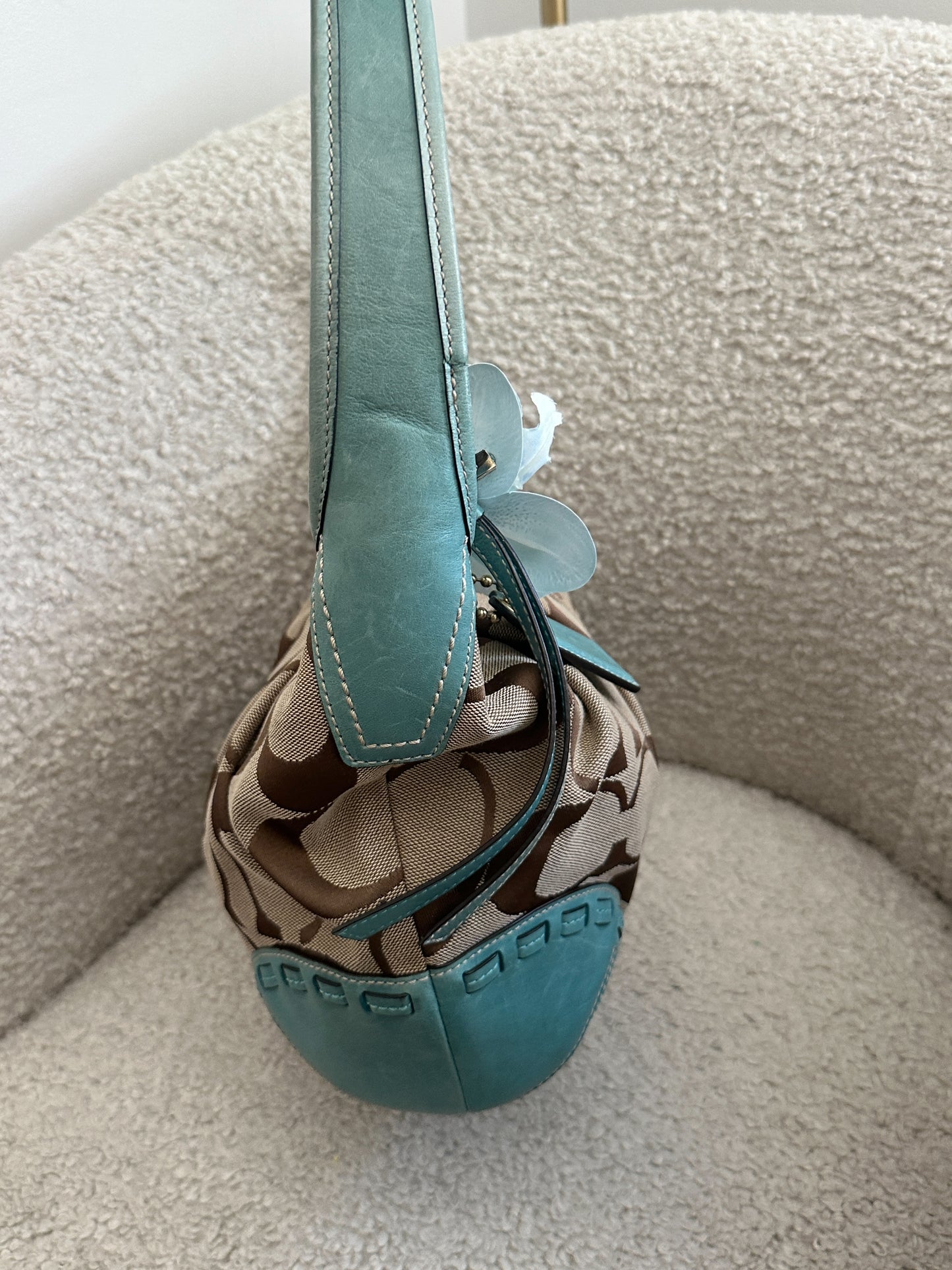 Coach Teal Monogram Ergo Bag