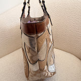 Coach Gold Op Art Patchwork Tote Bag