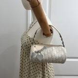 White Dior Romantique Barrel Bag