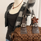 Brown Coach Signature Soho Mia Satchel Bag