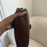 Rare Coach Maroon Leather Demi Hamptons Buckle Bag