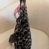 Coach Black Grey Signature Ashley Carry-All Bag