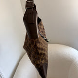 Brown Gucci Canvas Jackie Shoulder Bag