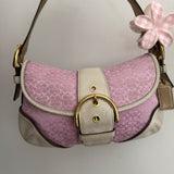 Rare Coach Pink Canvas Mini Soho Bag