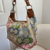 Coach Scribble Optic Signature Hobo Shoulder Bag