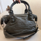 Grey Balenciaga Giant City Bag with Brogue Hardware