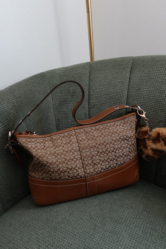 Coach Tan Signature Legacy Duffle Bag