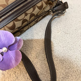 Brown Coach Signature Demi Shoulder Bag